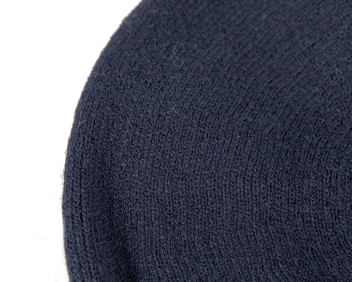 Classic warm navy blue wool beret. Made in Europe - Fascinators.com.au