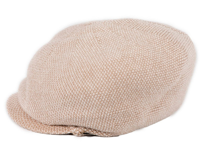 Classic warm beige wool beaked cap. Made in Europe - Fascinators.com.au