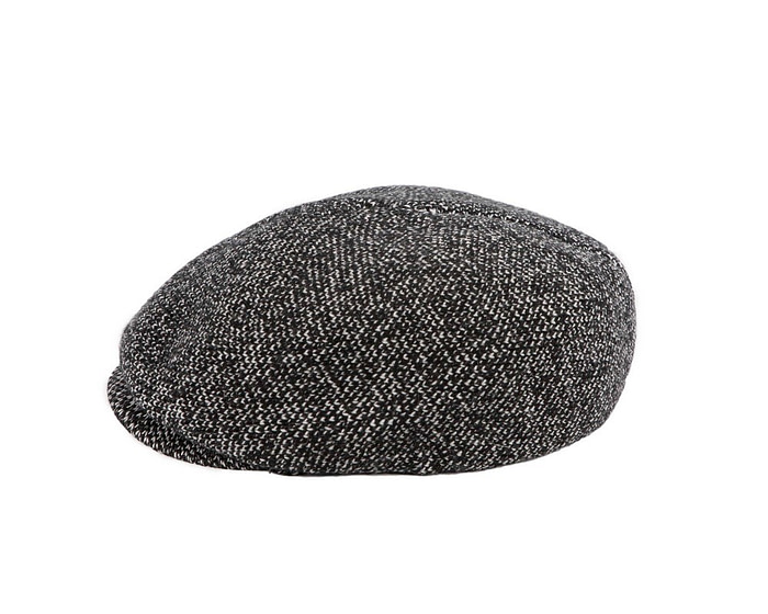 Classic warm charcoal wool beaked cap. Made in Europe - Fascinators.com.au