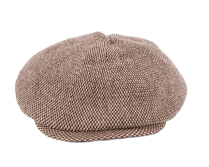 Classic warm brown wool beaked cap. Made in Europe - Fascinators.com.au