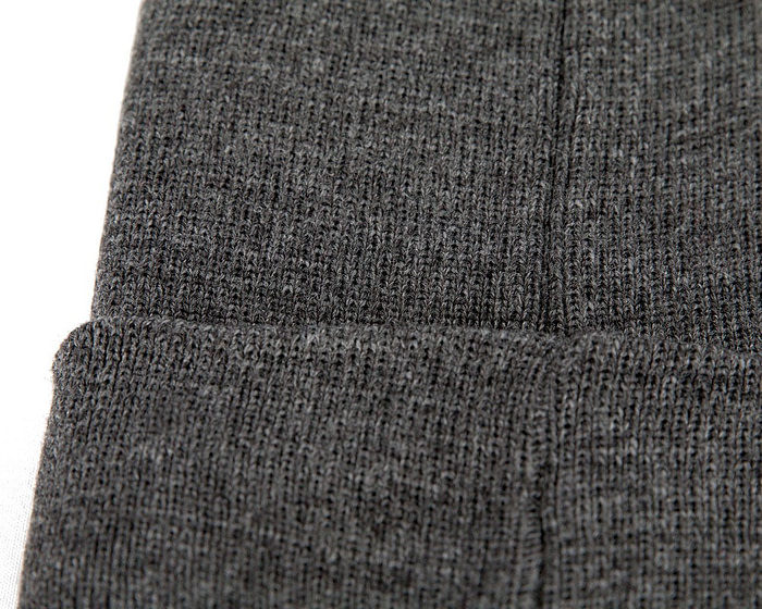 Woolen dark grey beanie ski hat - Fascinators.com.au