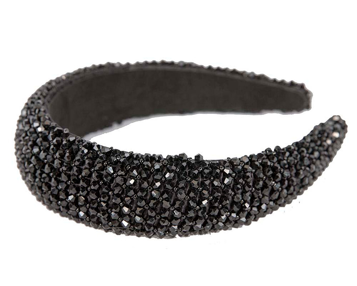 Shiny black headband by Max Alexander - Fascinators.com.au