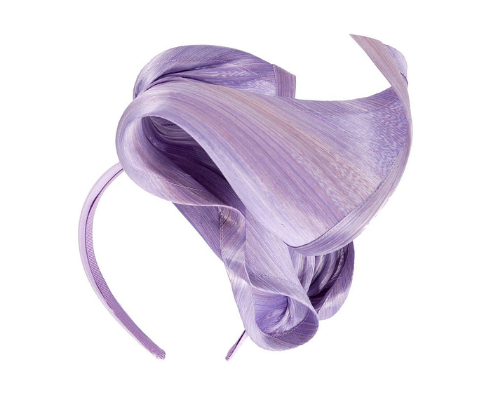 Lilac silk abaca fascinator by Fillies Collection - Fascinators.com.au