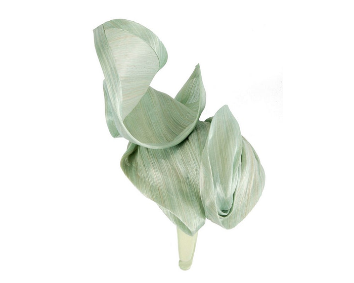 Light green silk abaca fascinator by Fillies Collection - Fascinators.com.au