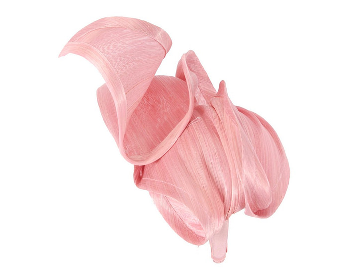 Pink silk abaca fascinator by Fillies Collection - Fascinators.com.au