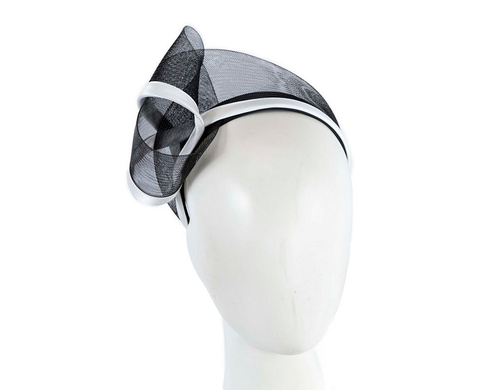 Black & white headband fascinator by Fillies Collection - Fascinators.com.au