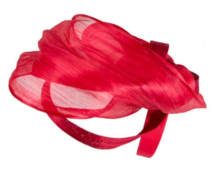 Large bespoke red fascinator by Fillies Collection - Fascinators.com.au