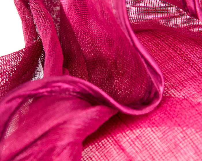 Fuchsia pillbox with wave by Fillies Collection - Fascinators.com.au