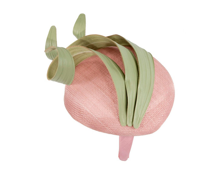 Pink & green pillbox spring racing fascinator by Fillies Collection - Fascinators.com.au