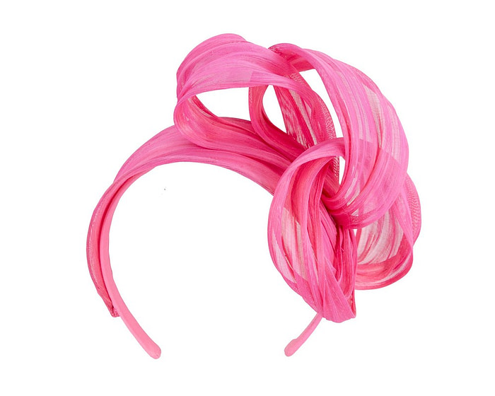 Hot pink retro headband racing fascinator by Fillies Collection - Fascinators.com.au