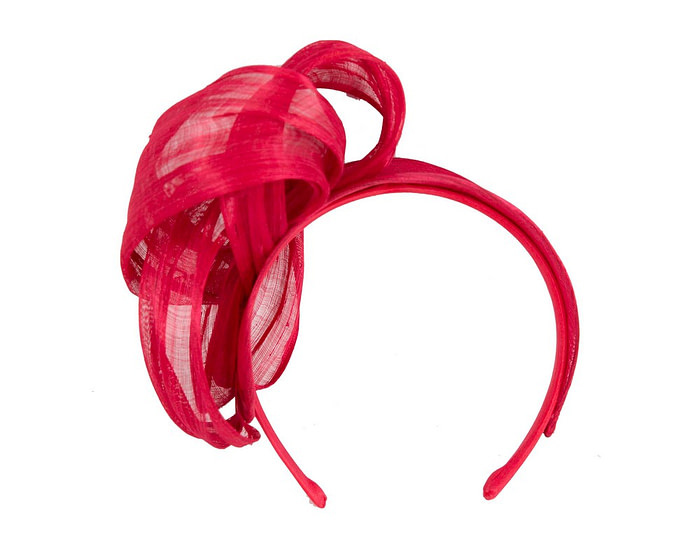 Red retro headband racing fascinator by Fillies Collection - Fascinators.com.au