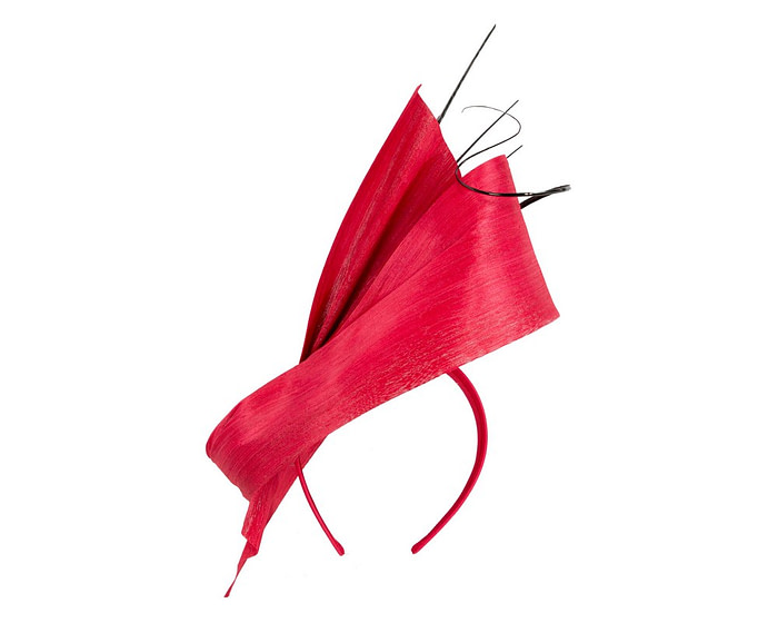 Bespoke red & black racing fascinator by Fillies Collection - Fascinators.com.au