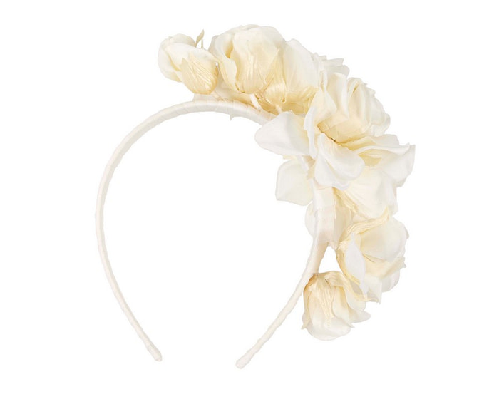Elegant cream flower headband by Max Alexander - Fascinators.com.au
