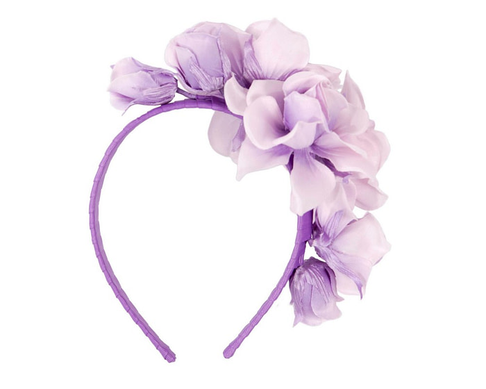 Elegant lilac flower headband by Max Alexander - Fascinators.com.au