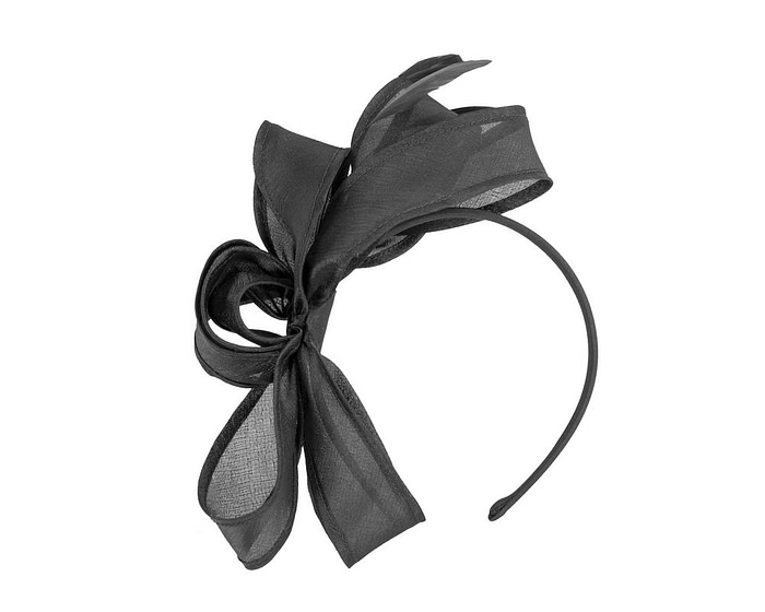 Small black organza headband by Max Alexander - Fascinators.com.au
