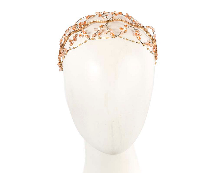 Gold headband fascinator - Fascinators.com.au