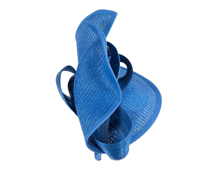 Royal blue designers racing fascinator with bow by Fillies Collection - Fascinators.com.au