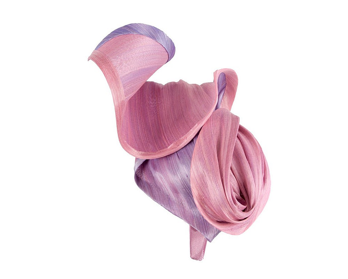 Dusty Pink & Lilac silk abaca fascinator by Fillies Collection - Fascinators.com.au