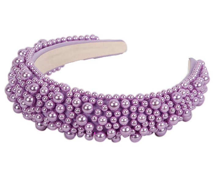 Lilac pearls fascinator headband - Fascinators.com.au