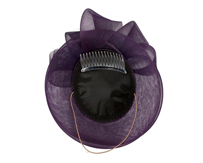 Purple custom made cocktail hat - Fascinators.com.au