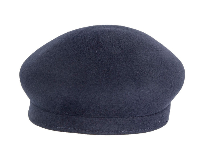 Navy felt captains cap fashion hat - Fascinators.com.au