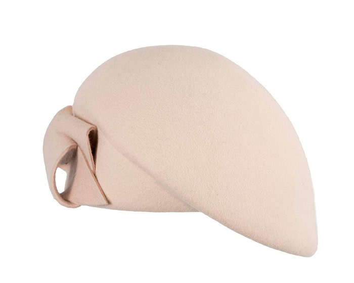 Stylish nude winter fashion beret hat - Fascinators.com.au