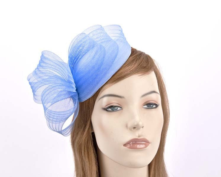 Blue fascinator pillbox for special occasion