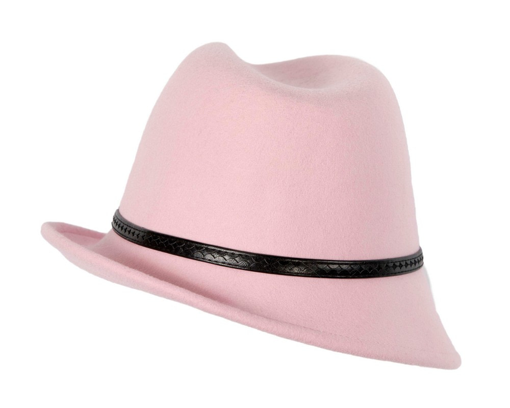 Pink top fedora hat