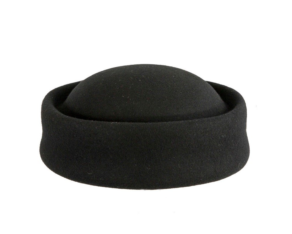 Large black felt pillbox hat - Hats From OZ Large black felt pillbox hat - Image 3