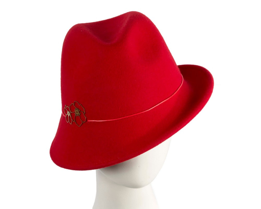 Max Alexander Red Trilby – Felt Winter Fashion Hat - Hats From OZ