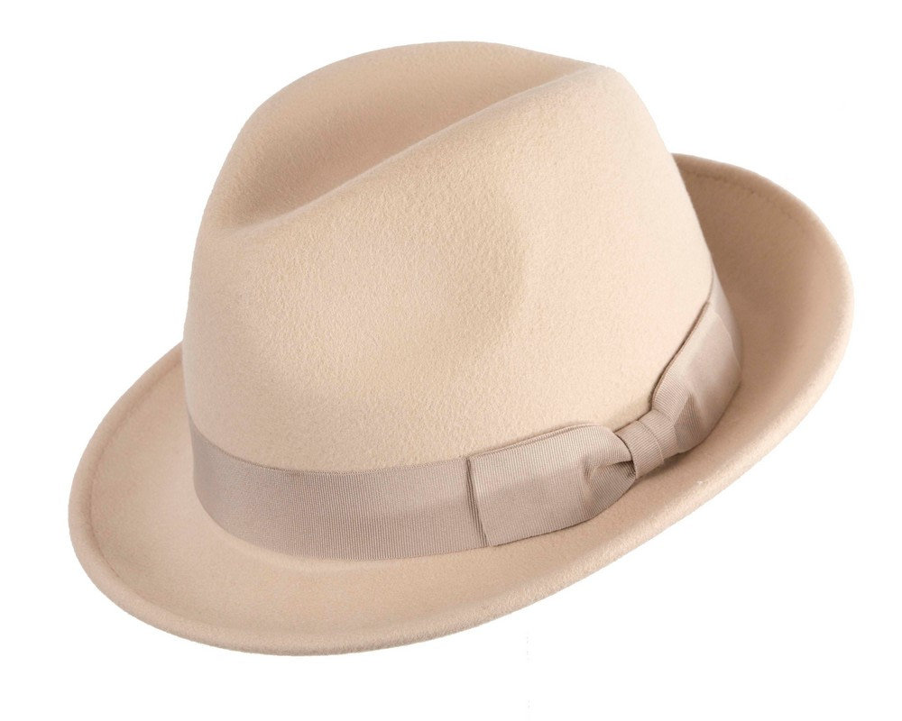 Beige Fedora Felt Blues Brothers Homburg Hat - Hats From OZ Beige Fedora Felt Blues Brothers Homburg Hat - Image 2