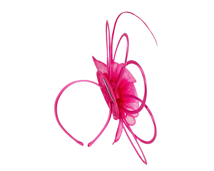 Unique fuchsia sinamay fascinator by Max Alexander - Image 4
