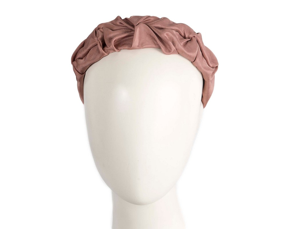Taupe scrunchie fascinator headband - Hats From OZ