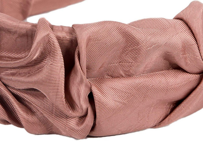 Taupe scrunchie fascinator headband - Image 3