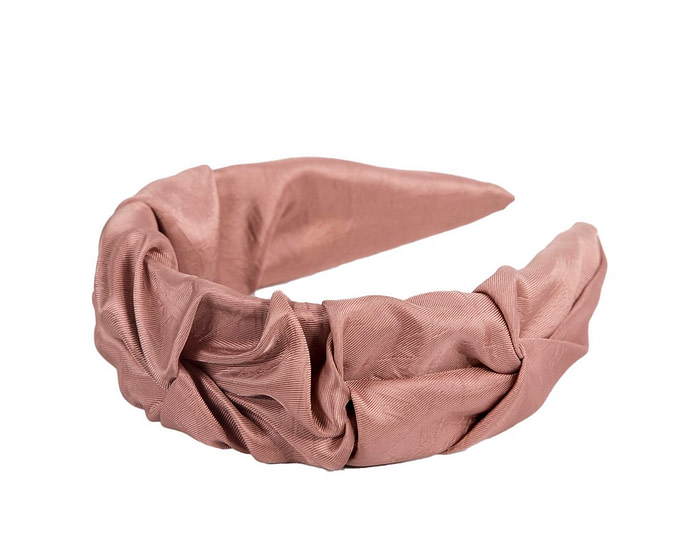 Taupe scrunchie fascinator headband - Image 2
