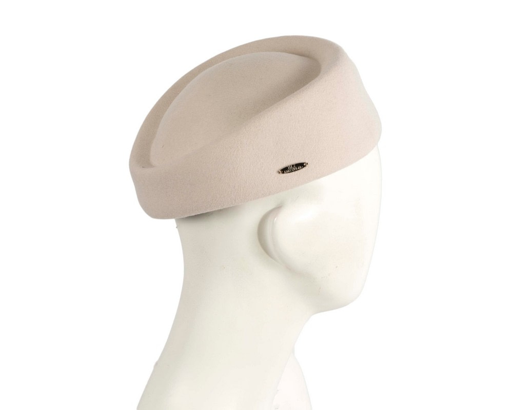Classic Stewardess Cream Felt Pillbox Hat by Max Alexander - Hats From OZ Classic Stewardess Cream Felt Pillbox Hat by Max Alexander - Image 2