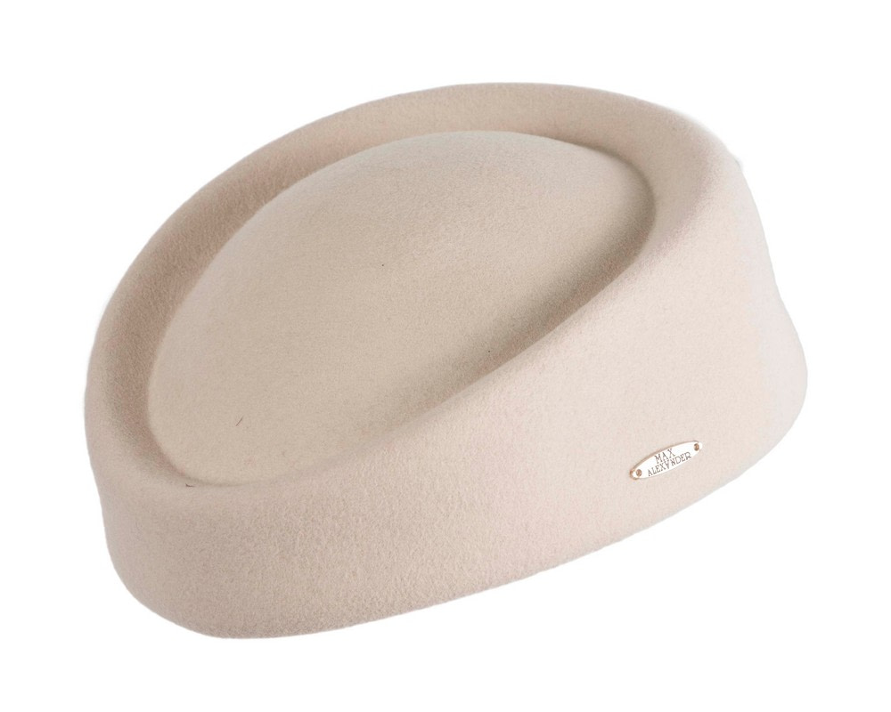 Classic Stewardess Cream Felt Pillbox Hat by Max Alexander - Hats From OZ Classic Stewardess Cream Felt Pillbox Hat by Max Alexander - Image 3