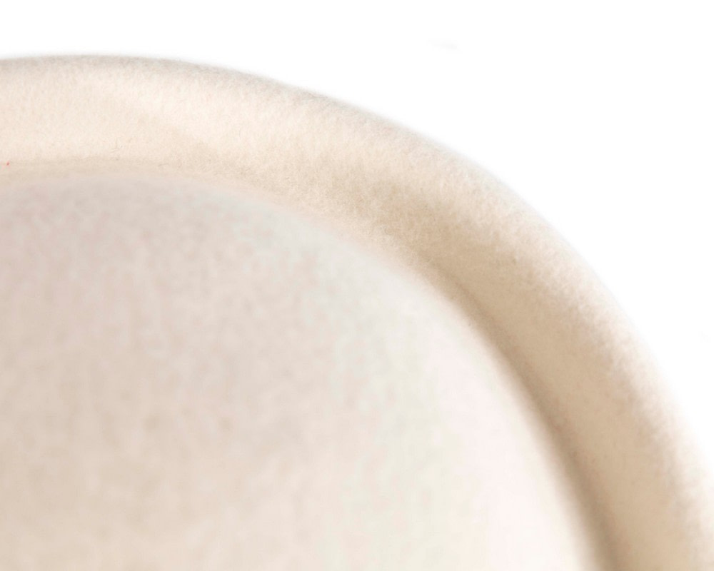 Large cream felt pillbox hat - Hats From OZ Large cream felt pillbox hat - Image 4