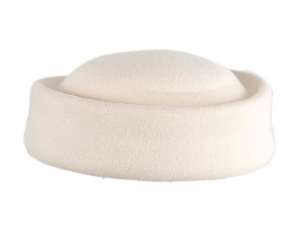 Large cream felt pillbox hat - Hats From OZ Large cream felt pillbox hat - Image 3