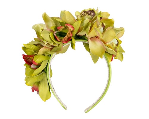 Fascinators Online - Floral Lime Green Fascinator - Max Alexander