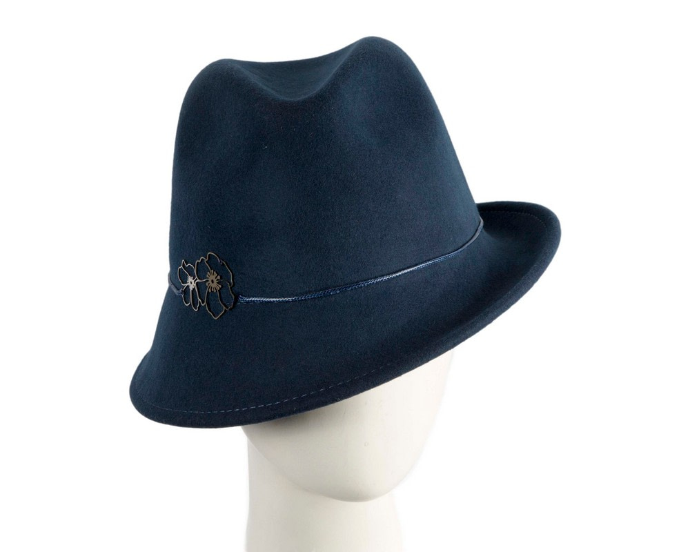Max Alexander Navy Trilby – Felt Winter Fashion Hat - Hats From OZ
