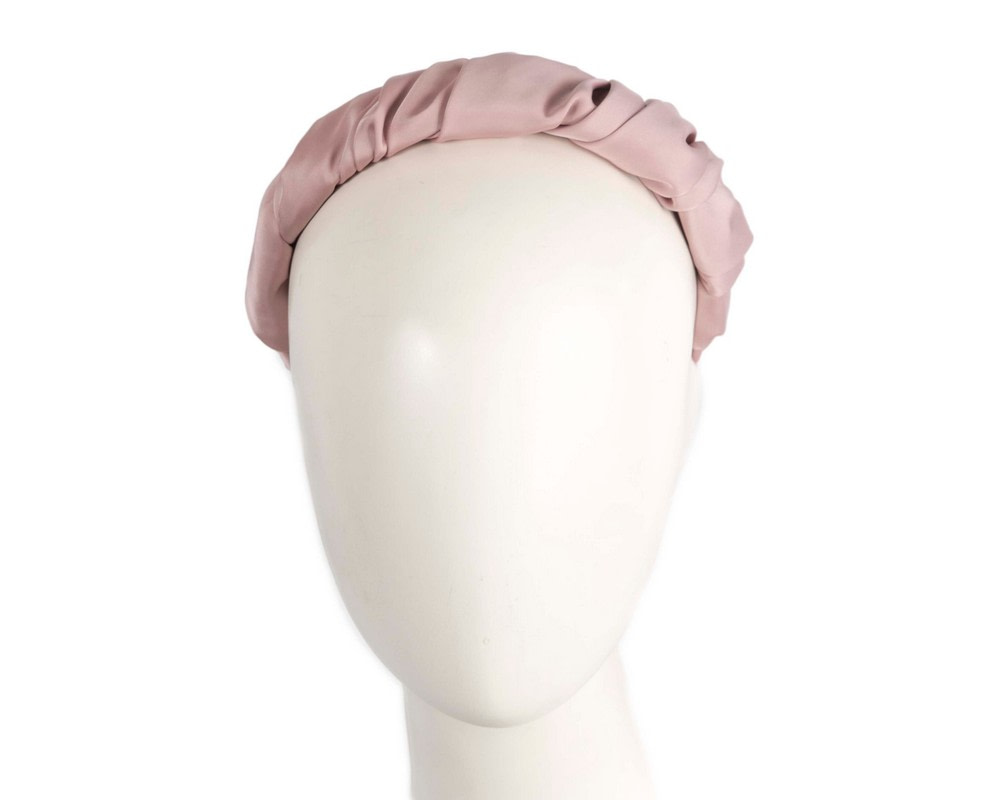 Dusty Pink scrunchie fascinator headband - Hats From OZ
