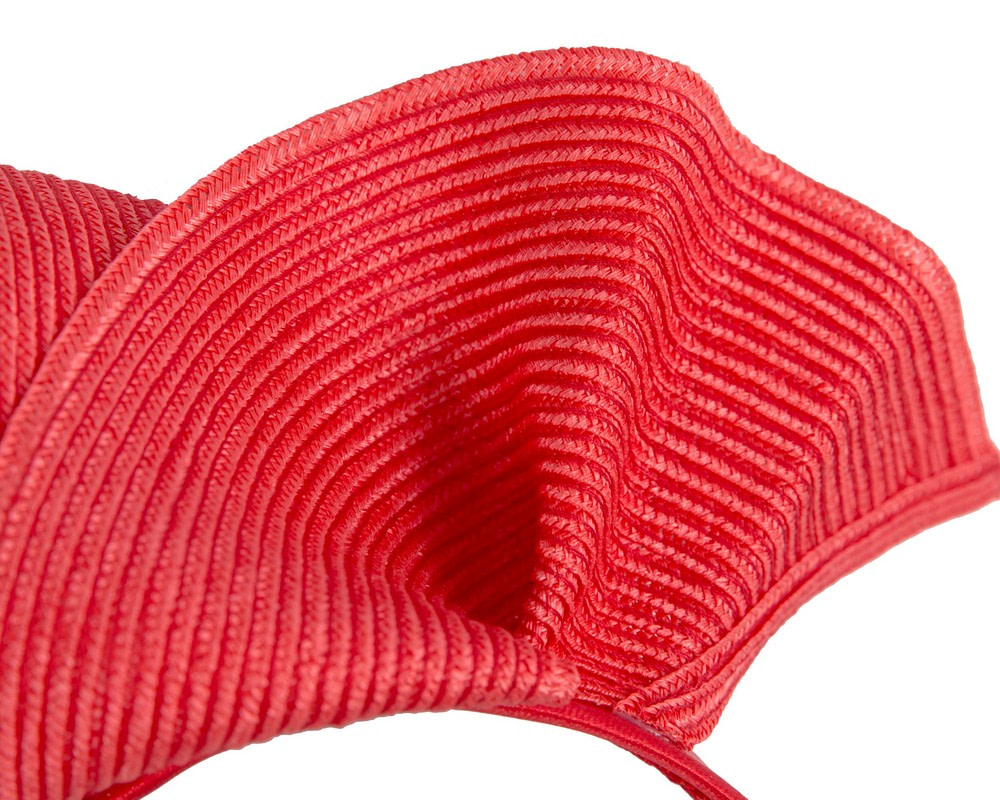 Large red wave racing fascinator by Max Alexander - Hats From OZ Large red wave racing fascinator by Max Alexander - Image 3