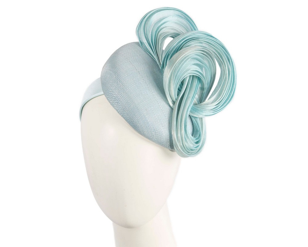 Exclusive light blue pillbox fascinator by Fillies Collection - Hats From OZ