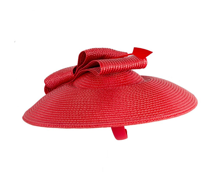 Red "saucer" fascinator hat by Max Alexander - Image 4