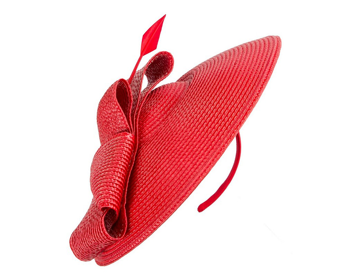 Red "saucer" fascinator hat by Max Alexander - Image 2