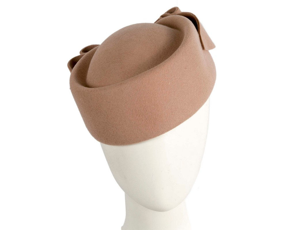 Beige Max Alexander Felt Pillbox Hat – Classic Winter Style - Hats From OZ Beige Max Alexander Felt Pillbox Hat – Classic Winter Style - Image 2