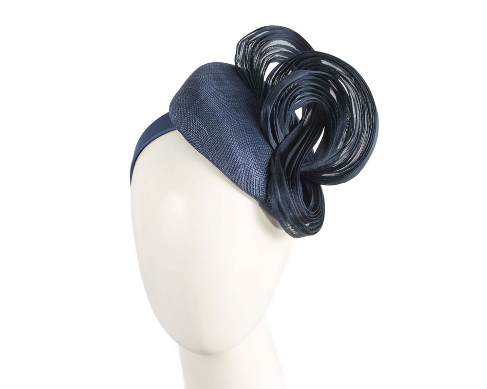 Exclusive navy pillbox fascinator by Fillies Collection - Hats From OZ