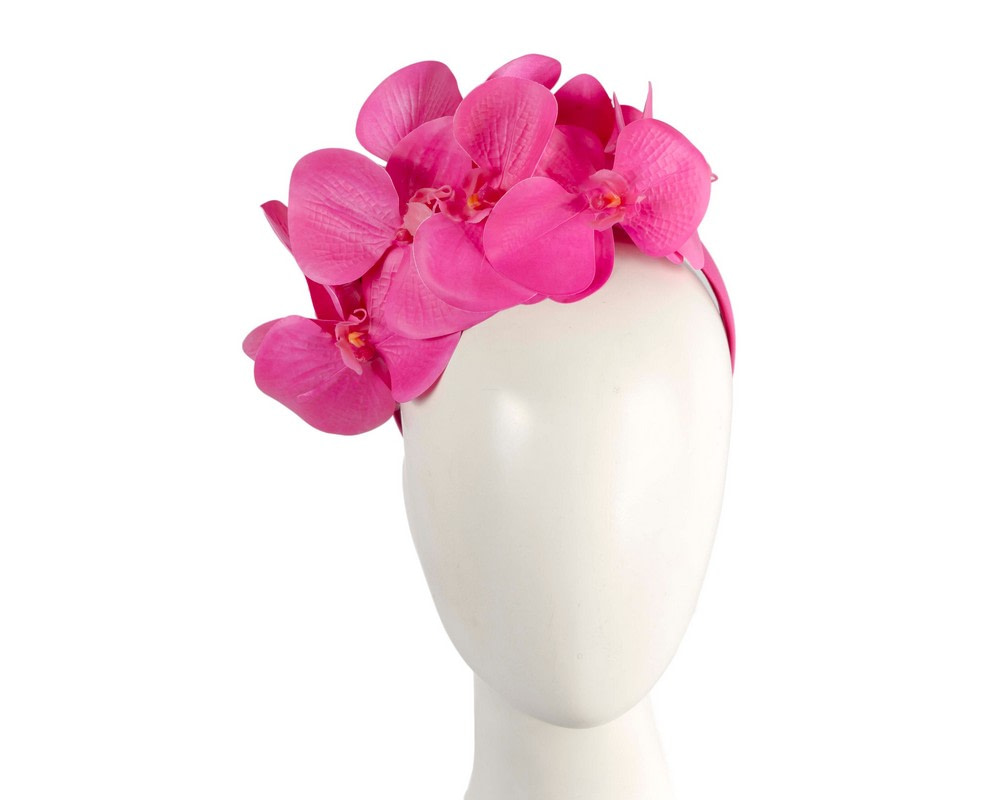 Bespoke fuchsia orchid flower headband by Cupids Millinery - Hats From OZ