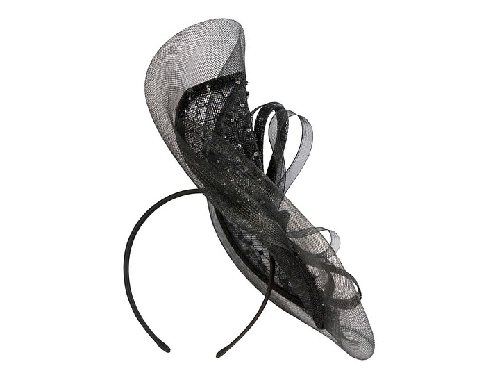 One-of-a-kind black racing fascinator by Max Alexander - Image 4